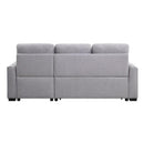Acme Furniture Amboise 55550 Reversible Storage Sleeper Sectional Sofa - Light Grey IMAGE 5