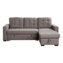 Acme Furniture Chambord 55555 Reversible Storage Sleeper Sectional Sofa - Grey IMAGE 1