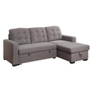 Acme Furniture Chambord 55555 Reversible Storage Sleeper Sectional Sofa - Grey IMAGE 2