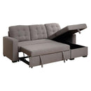 Acme Furniture Chambord 55555 Reversible Storage Sleeper Sectional Sofa - Grey IMAGE 3