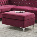 Acme Furniture Jaszira 57335 Ottoman - Purple IMAGE 3