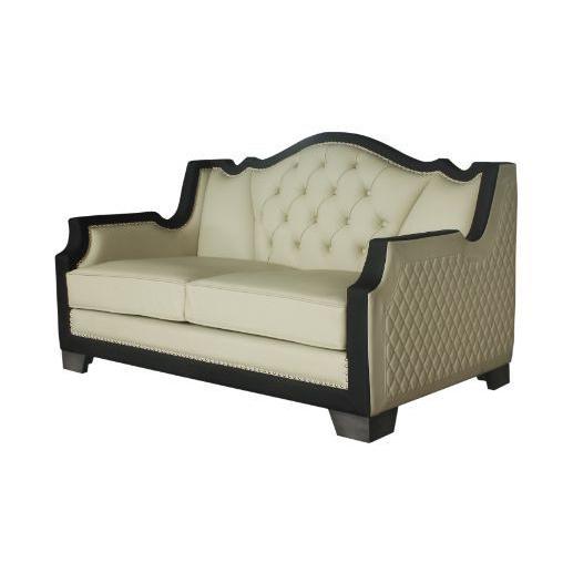 Acme Furniture House Beatrice Stationary Polyurethane Loveseat 58811 IMAGE 3