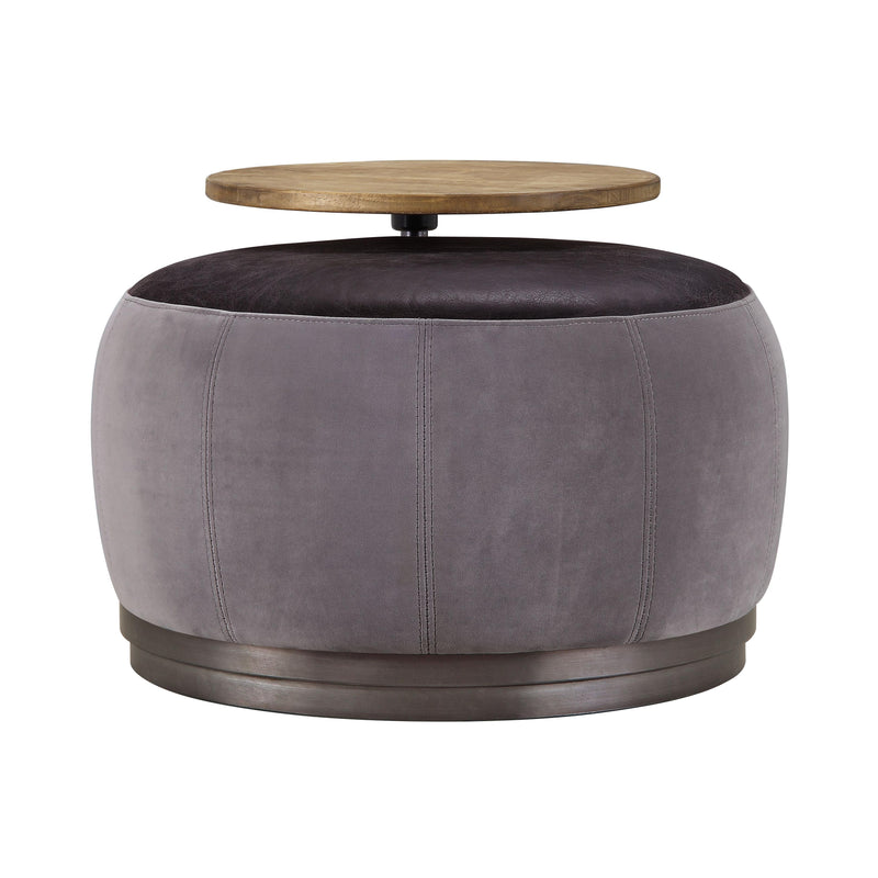 Acme Furniture Decapree Leather Ottoman 59271 IMAGE 1