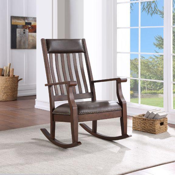 Acme Furniture Raina Rocking Wood Chair 59937 IMAGE 5