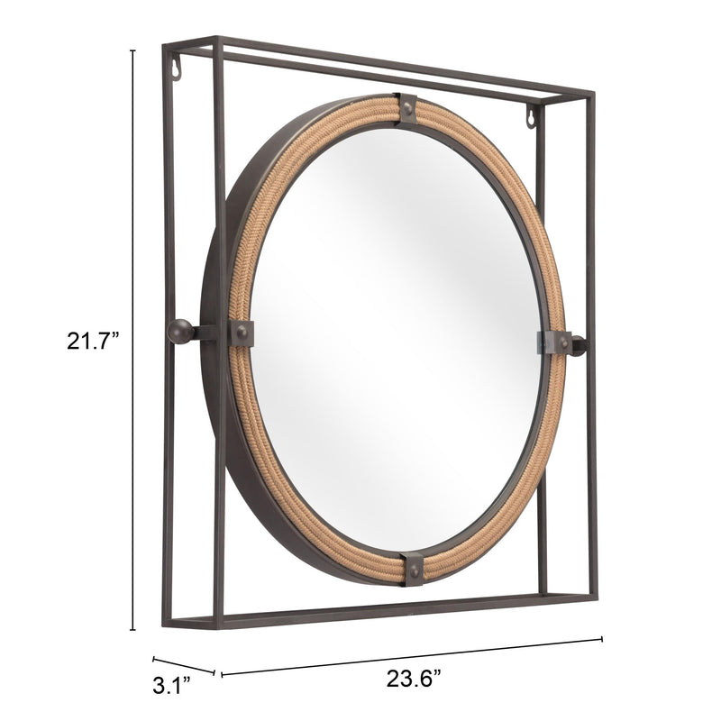  Zuo Capell A12222 Mirror - Antique Grey IMAGE 8