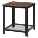 Acme Furniture Taurus 83967 End Table - Rustic Oak & Black IMAGE 1