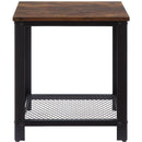 Acme Furniture Taurus 83967 End Table - Rustic Oak & Black IMAGE 2