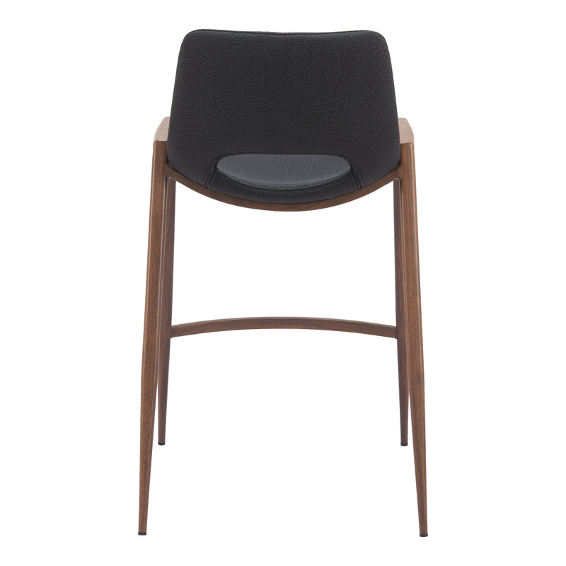  Zuo Desi 101691 Counter Stool - Black & Walnut IMAGE 4