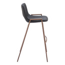  Zuo Desi 101697 Barstool - Black & Walnut IMAGE 2