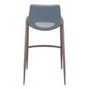  Zuo Desi 101698 Barstool - Azure Grey & Walnut IMAGE 4
