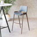  Zuo Desi 101698 Barstool - Azure Grey & Walnut IMAGE 7