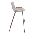  Zuo Desi 101699 Barstool - Beige & Walnut IMAGE 2