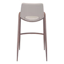  Zuo Desi 101699 Barstool - Beige & Walnut IMAGE 4