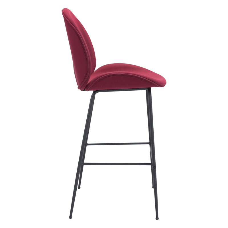  Zuo Miles 101742 Barstool - Red IMAGE 2