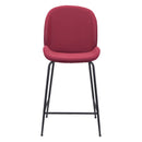  Zuo Miles 101745 Counter Stool - Red IMAGE 3