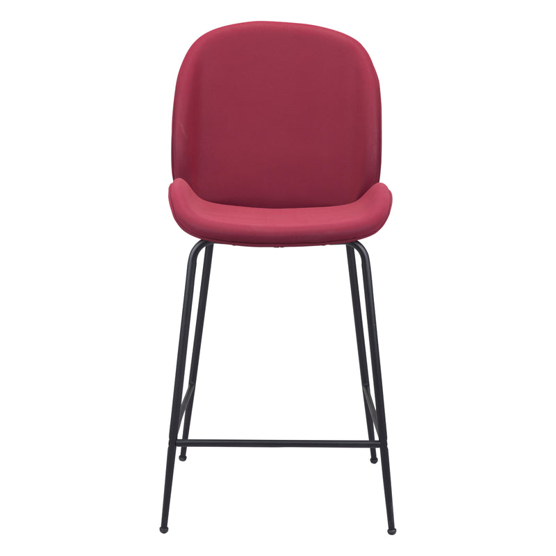  Zuo Miles 101745 Counter Stool - Red IMAGE 3