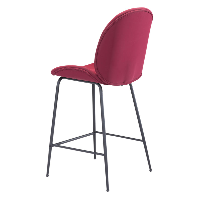  Zuo Miles 101745 Counter Stool - Red IMAGE 5
