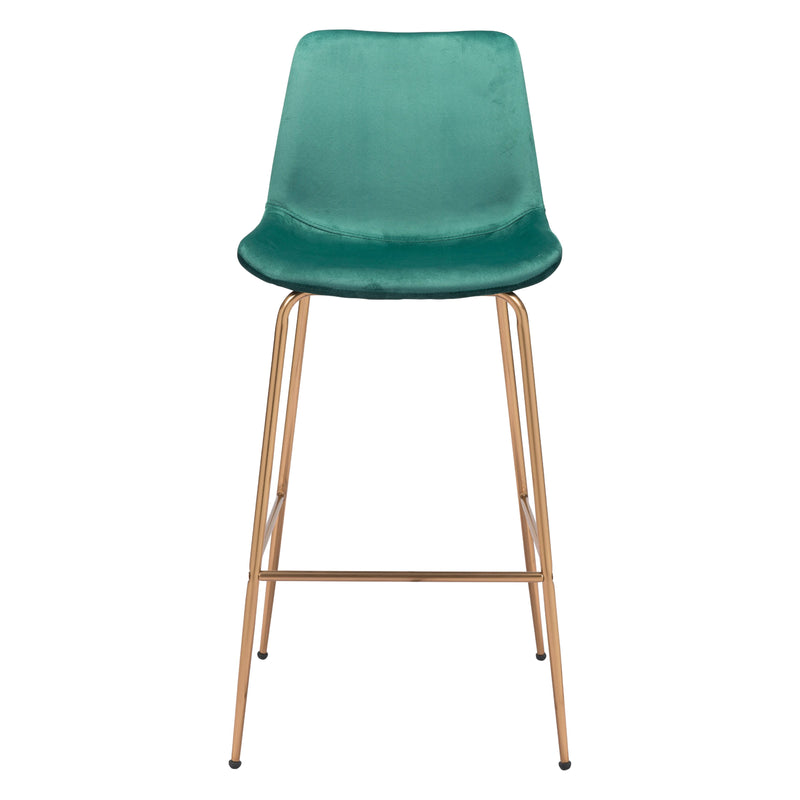  Zuo Tony 101757 Barstool - Green & Gold IMAGE 3
