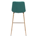  Zuo Tony 101757 Barstool - Green & Gold IMAGE 4