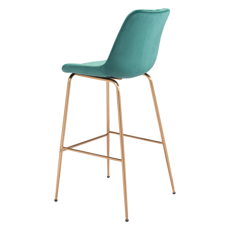  Zuo Tony 101757 Barstool - Green & Gold IMAGE 5