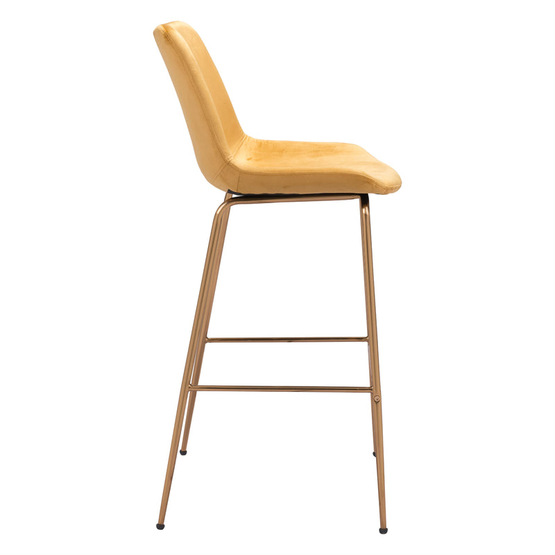  Zuo Tony 101758 Barstool - Yellow & Gold IMAGE 2