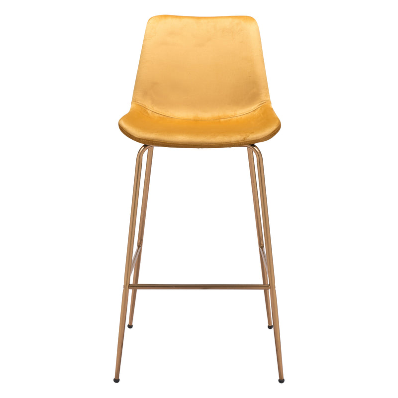  Zuo Tony 101758 Barstool - Yellow & Gold IMAGE 3