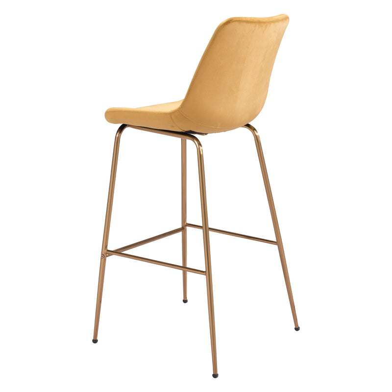 Zuo Tony 101758 Barstool - Yellow & Gold IMAGE 5