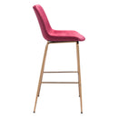  Zuo Tony 101759 Barstool - Red & Gold IMAGE 2