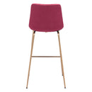  Zuo Tony 101759 Barstool - Red & Gold IMAGE 4