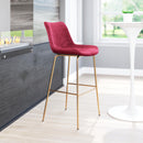  Zuo Tony 101759 Barstool - Red & Gold IMAGE 8