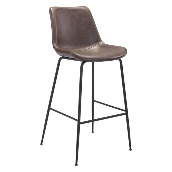  Zuo Byron 101771 Barstool - Brown IMAGE 1