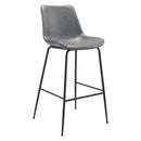  Zuo Byron 101772 Barstool - Grey IMAGE 1