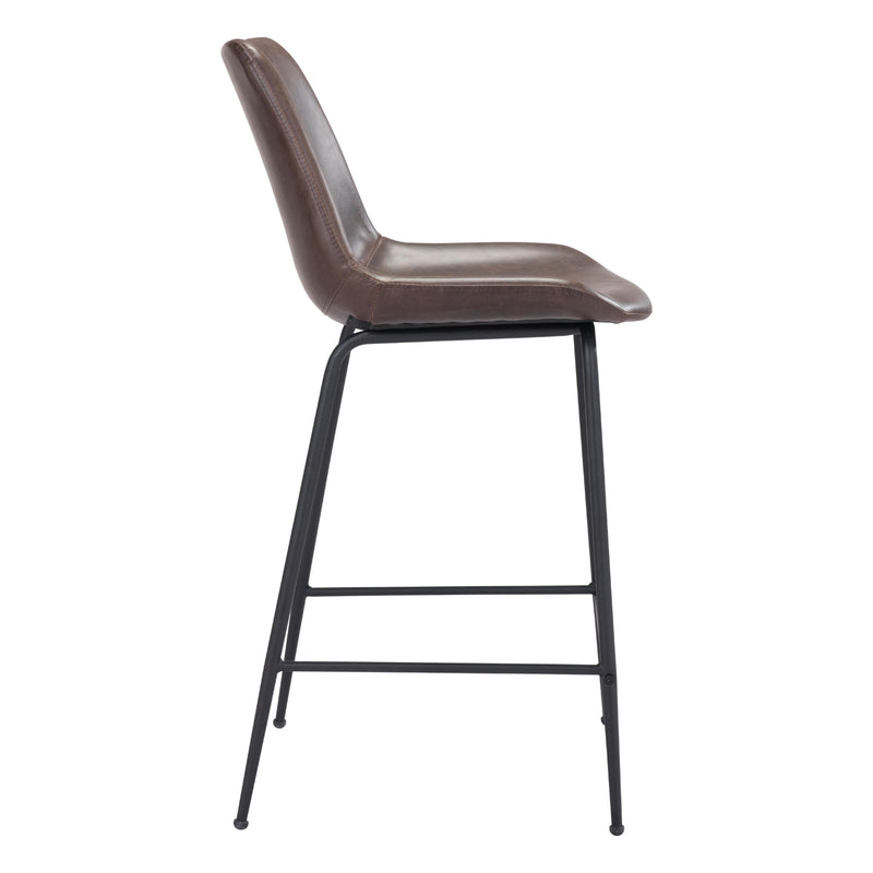  Zuo Byron 101774 Counter Stool - Brown IMAGE 2