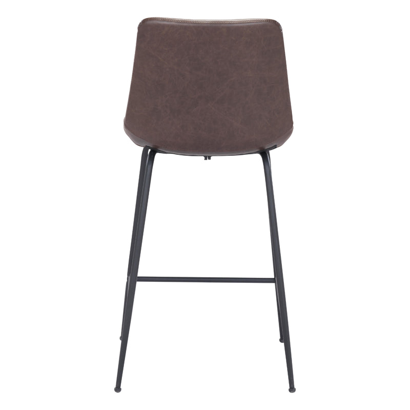  Zuo Byron 101774 Counter Stool - Brown IMAGE 4