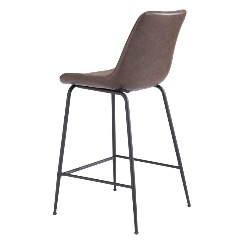  Zuo Byron 101774 Counter Stool - Brown IMAGE 5