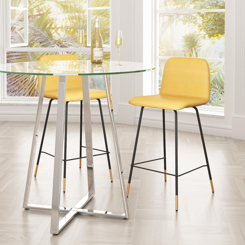  Zuo Var 101894 Counter Stool - Yellow IMAGE 8