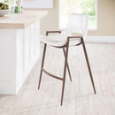  Zuo Desi 109069 Counter Stool - White & Walnut IMAGE 7