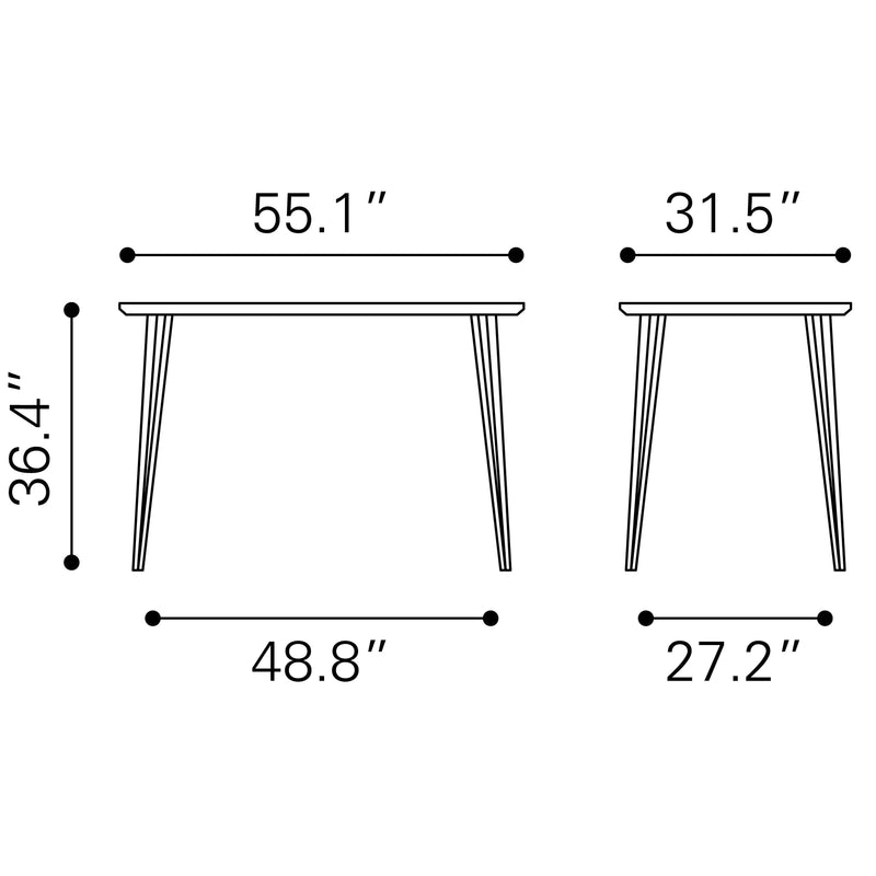  Zuo Deus 101890 Counter Height Dining Table IMAGE 8