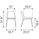  Zuo Byron 101778 Dining Chair - Grey IMAGE 10