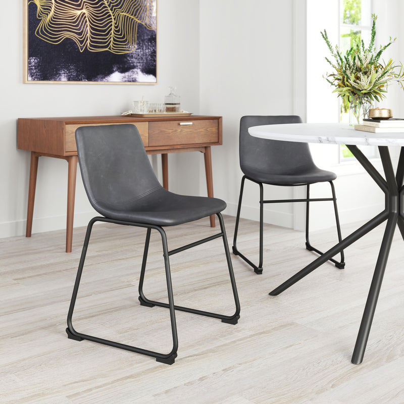  Zuo Smart 101995 Dining Chair - Charcoal IMAGE 10