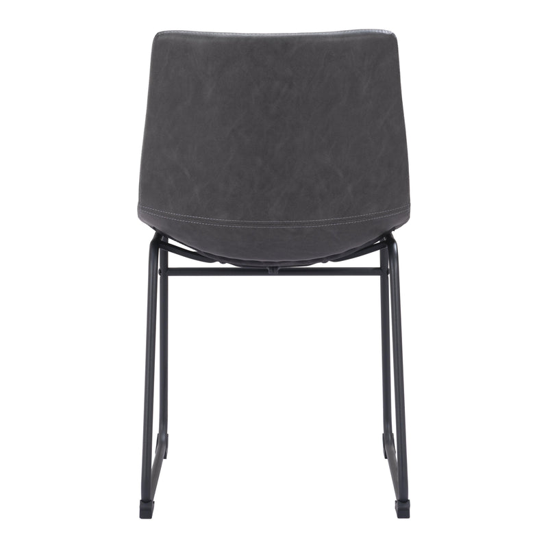  Zuo Smart 101995 Dining Chair - Charcoal IMAGE 4