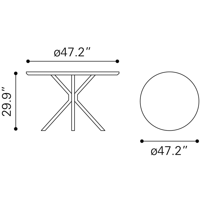  Zuo Amiens 101879 Round Dining Table IMAGE 11