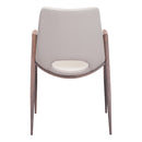  Zuo Desi 101696 Dining Chair - Beige & Walnut IMAGE 4