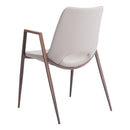  Zuo Desi 101696 Dining Chair - Beige & Walnut IMAGE 5