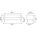  Zuo Deco 101854 Sofa - Grey IMAGE 10