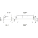  Zuo Divinity 101926 Sofa - Grey IMAGE 9