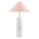  Zuo Ciara 56100 Table Lamp - Beige & White IMAGE 1