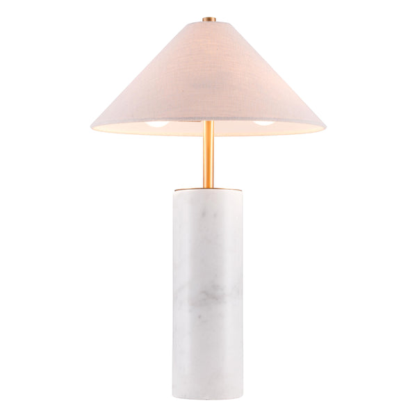  Zuo Ciara 56100 Table Lamp - Beige & White IMAGE 1