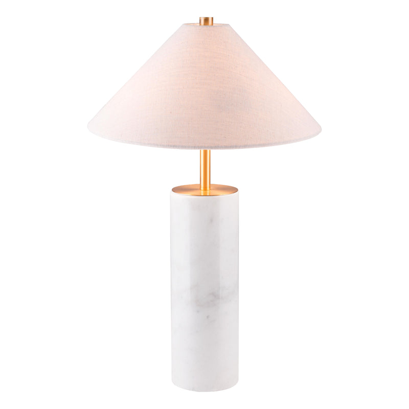  Zuo Ciara 56100 Table Lamp - Beige & White IMAGE 2