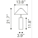  Zuo Ciara 56100 Table Lamp - Beige & White IMAGE 7